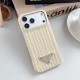 Prada Embossed Woven Triangle Logo 4-Sided Cutout iPhone Case