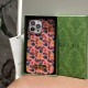 Gucci Floral Cork 4-Sided Cutout Metal Logo iPhone Case