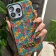 Gucci Floral Art Cork 4-Sided Cutout Metal Logo iPhone Case