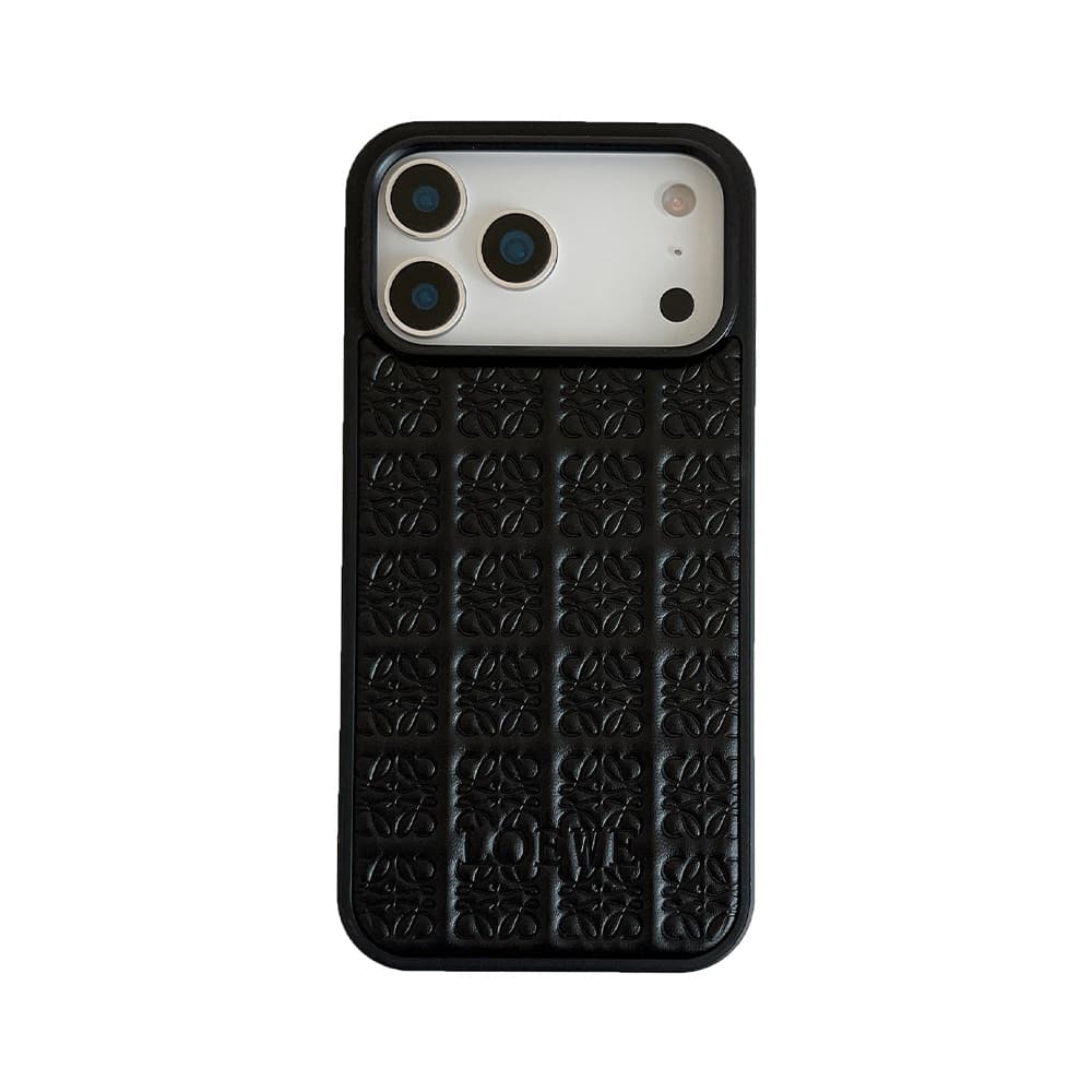 LOEWE Anagram Embossed Leather iPhone Case