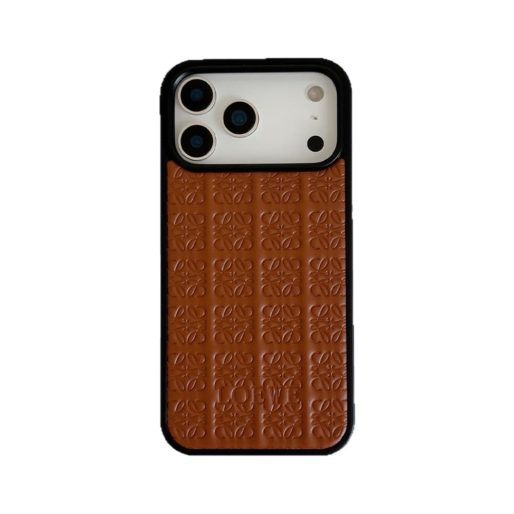 LOEWE Anagram Embossed Leather iPhone Case