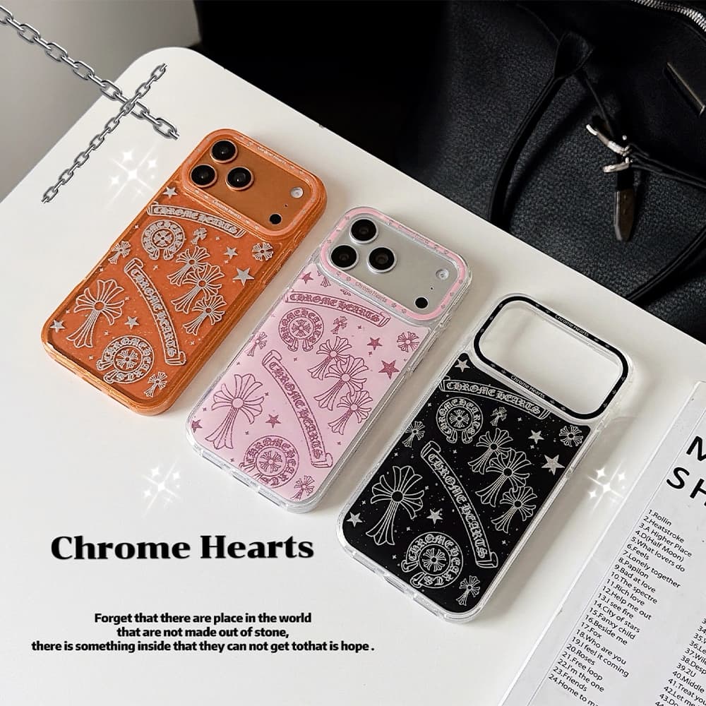 Chrome Hearts Cross Floral Scroll IMD Street-Gothic iPhone Case
