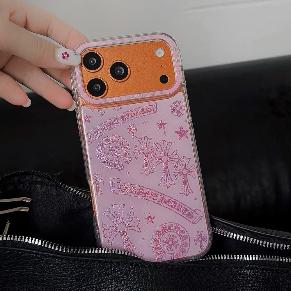 Chrome Hearts Cross Floral Scroll IMD Street-Gothic iPhone Case