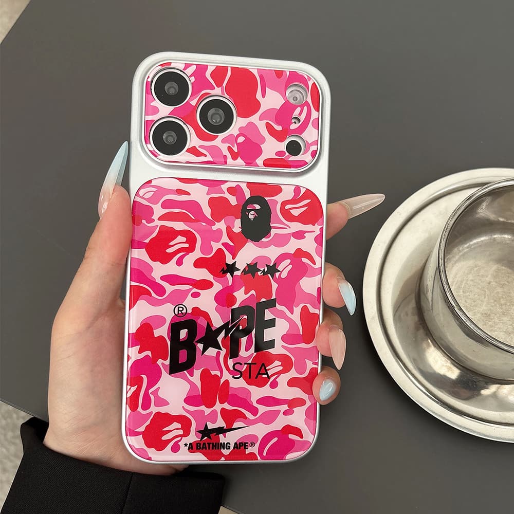 BAPE ABC Camo Ape Head Logo Acrylic Streetwear Acrylic iPhone Case