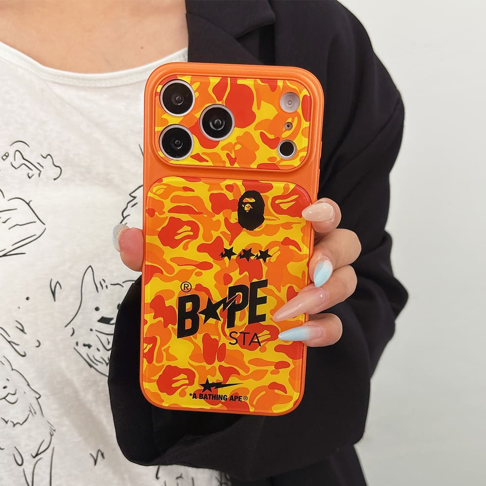 BAPE ABC Camo Ape Head Logo Acrylic Streetwear Acrylic iPhone Case