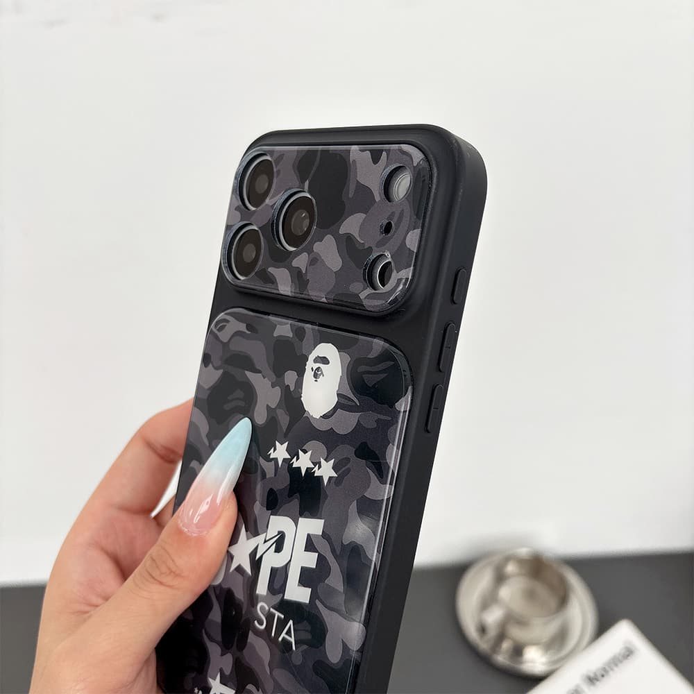 BAPE ABC Camo Ape Head Logo Acrylic Streetwear Acrylic iPhone Case