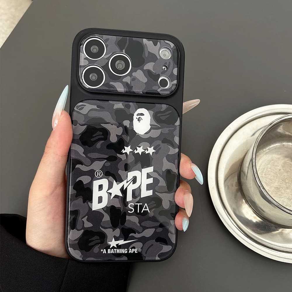 BAPE ABC Camo Ape Head Logo Acrylic Streetwear Acrylic iPhone Case