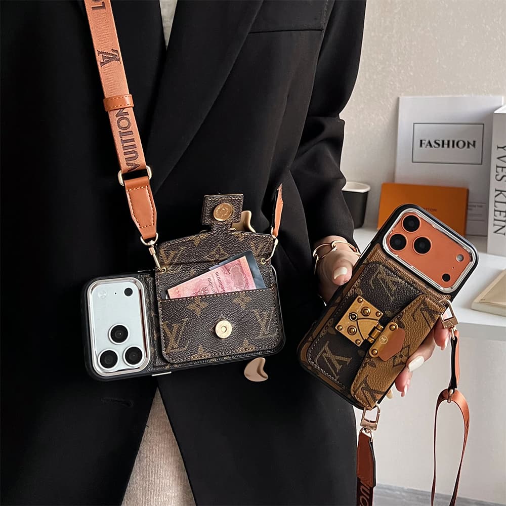 LV & Gucci Messenger Crossbody iPhone Case
