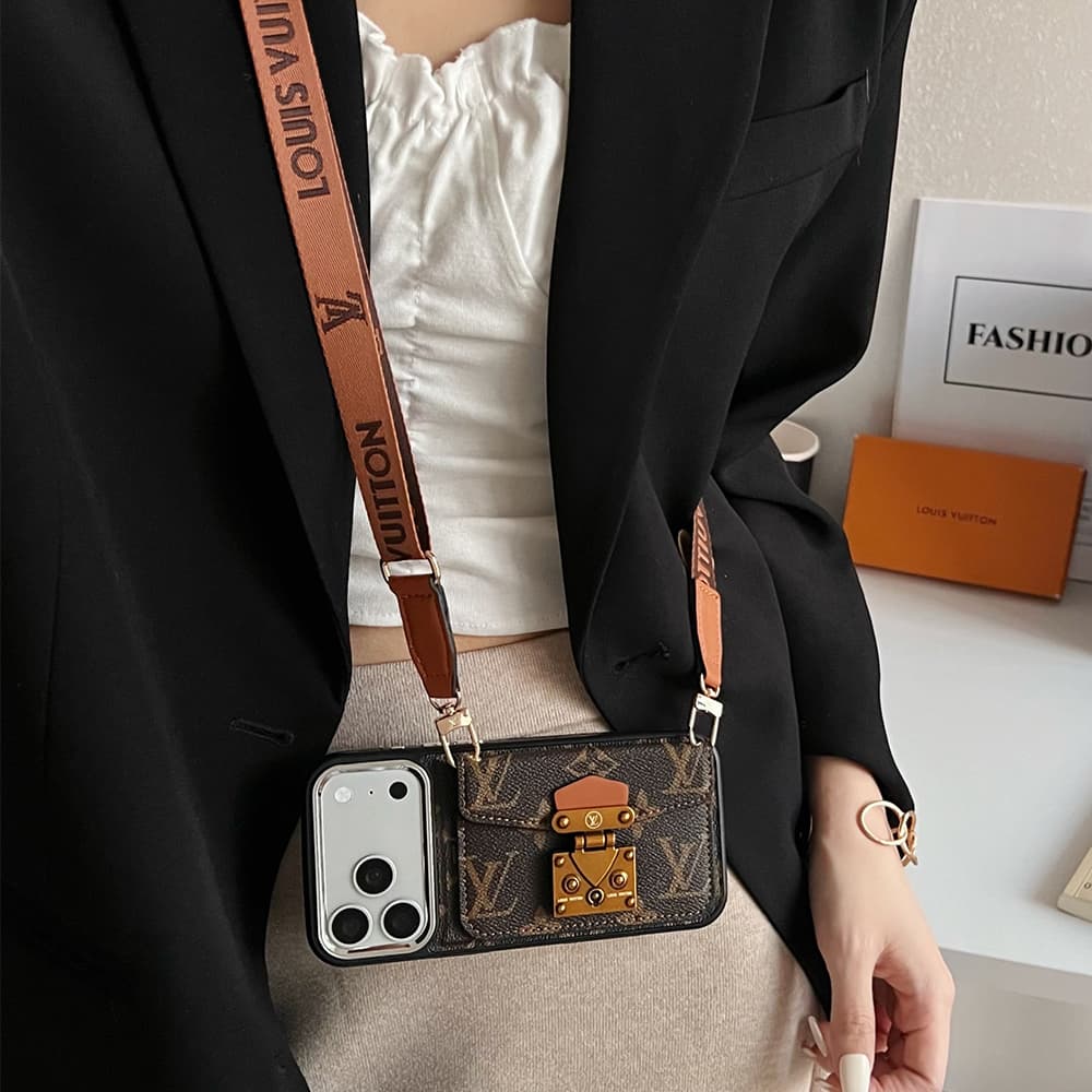LV & Gucci Messenger Crossbody iPhone Case