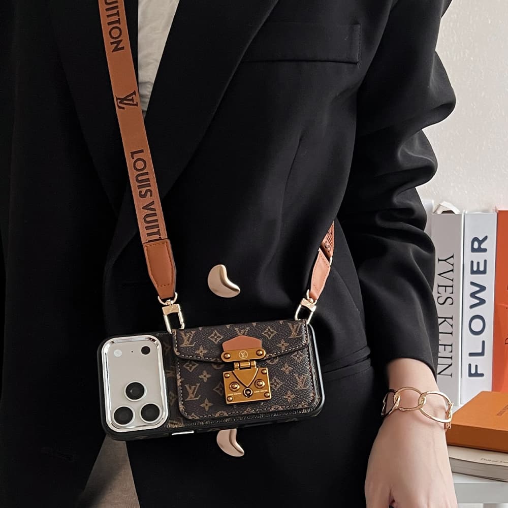 LV & Gucci Messenger Crossbody iPhone Case