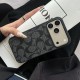 Coach Signature C Monogram Leather iPhone Case