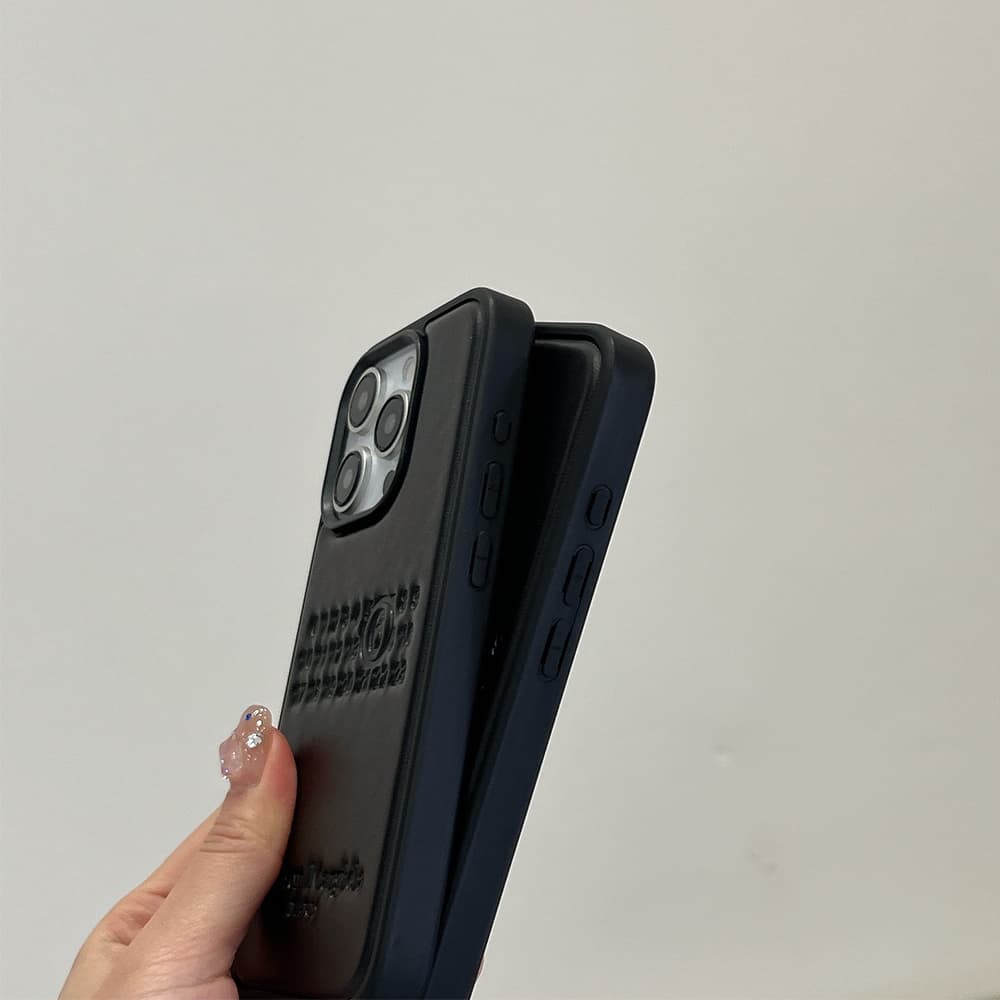 Maison Margiela 0-23 Numbered Tab Embossed Leather iPhone Case