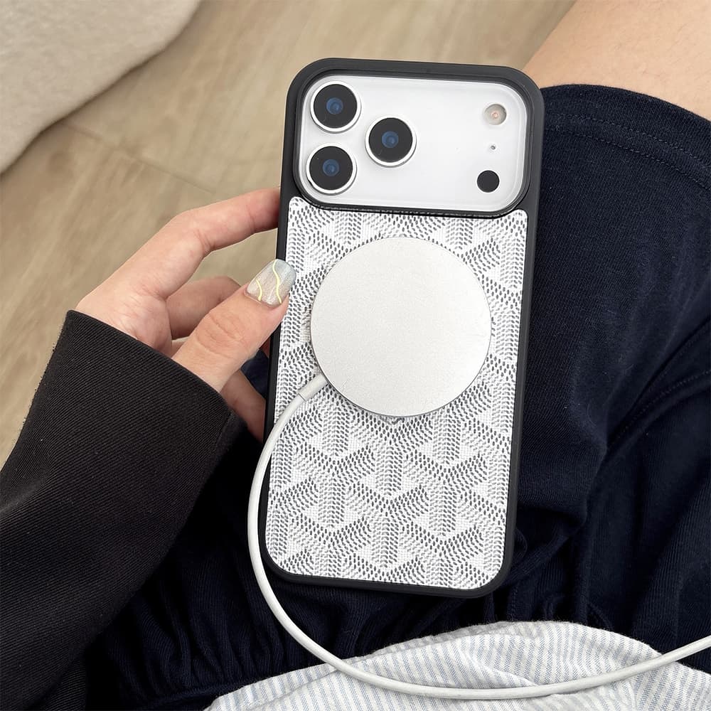 Goyard MagSafe Y-Pattern Chevron iPhone Case