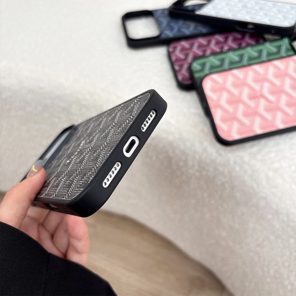 Goyard MagSafe Y-Pattern Chevron iPhone Case