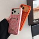 Coach Signature C Monogram Card Slot Leather iPhone Case