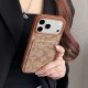 Coach Signature C Monogram Card Slot Leather iPhone Case
