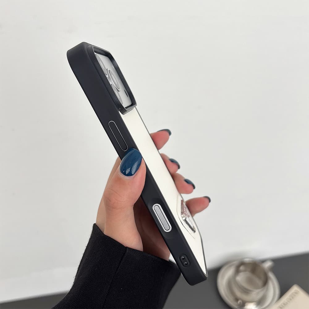 Prada MagSafe Saffiano Leather Triangle Logo iPhone Case