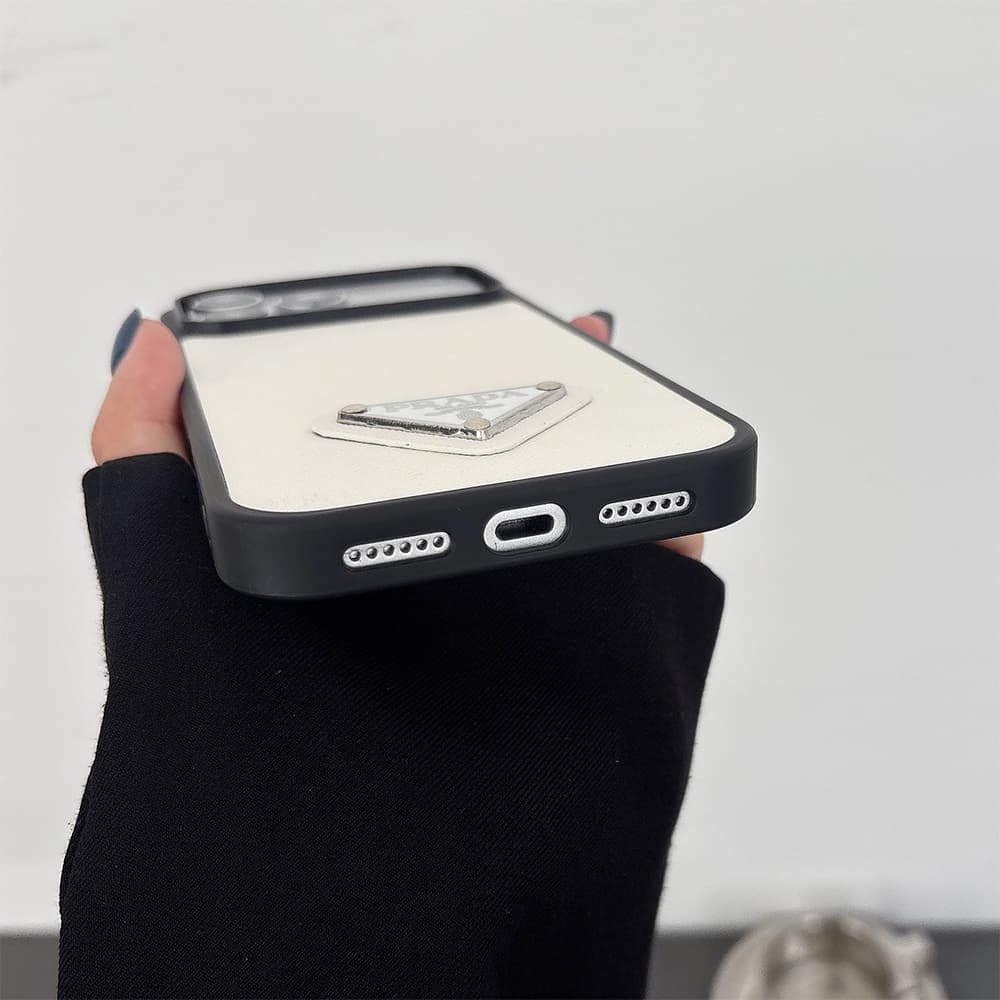 Prada MagSafe Saffiano Leather Triangle Logo iPhone Case