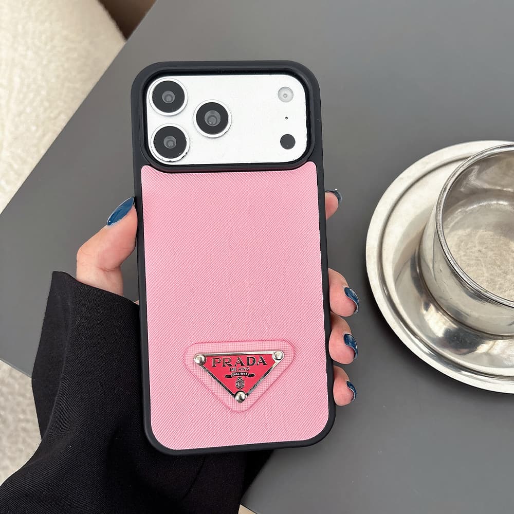 Prada MagSafe Saffiano Leather Triangle Logo iPhone Case