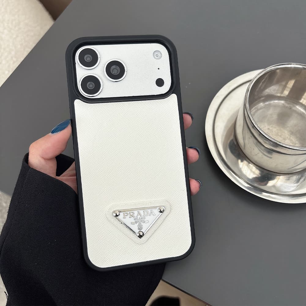 Prada MagSafe Saffiano Leather Triangle Logo iPhone Case