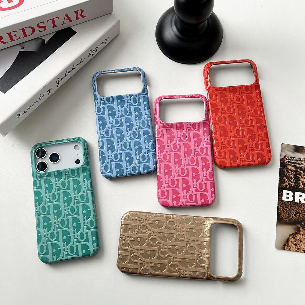 Dior Oblique Embossed Leather 4-Sided Cutout iPhone Case