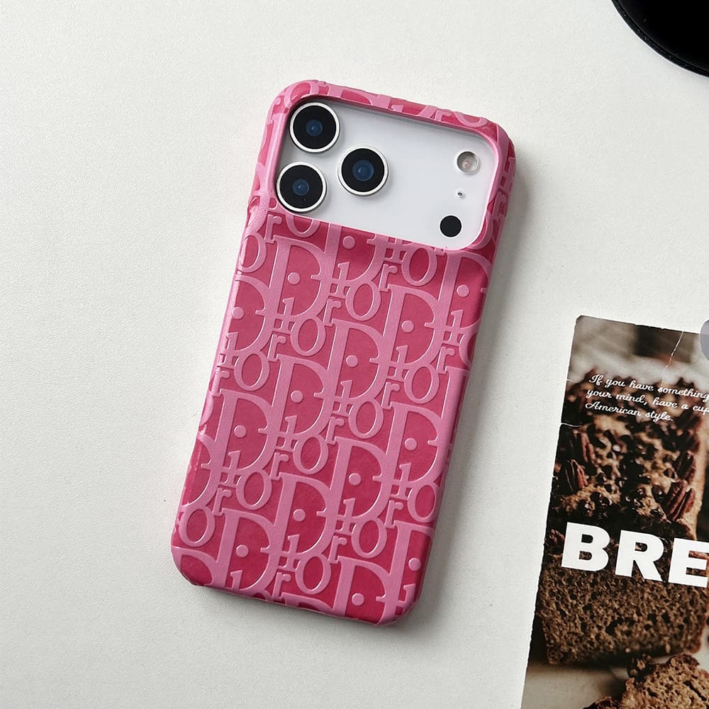 Dior Oblique Embossed Leather 4-Sided Cutout iPhone Case