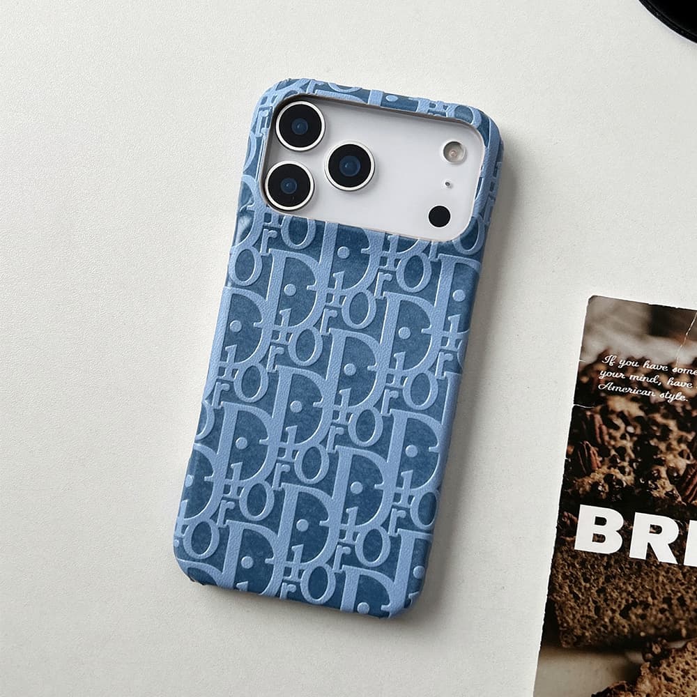 Dior Oblique Embossed Leather 4-Sided Cutout iPhone Case