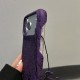 Chanel Quilted CC Logo Glitter 4-Sided Cutout iPhone Case with Charm