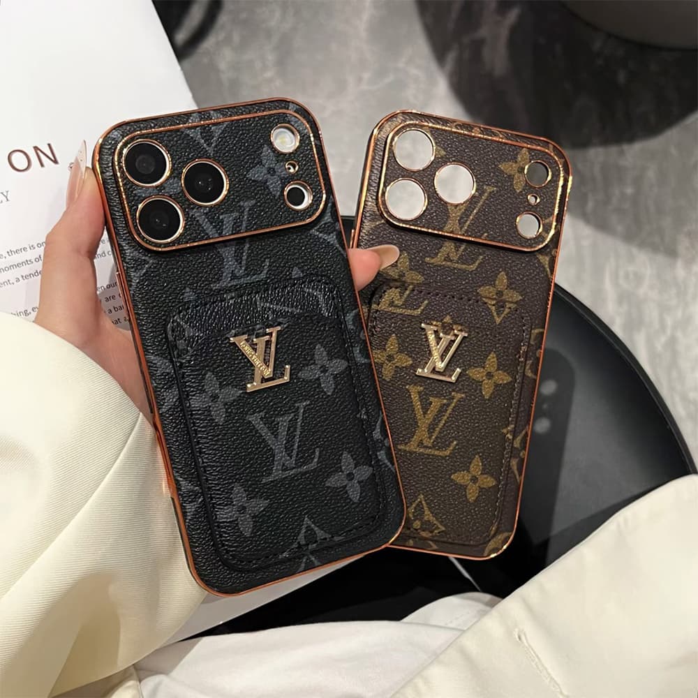 Louis Vuitton & Gucci Card Slot Leather iPhone Case