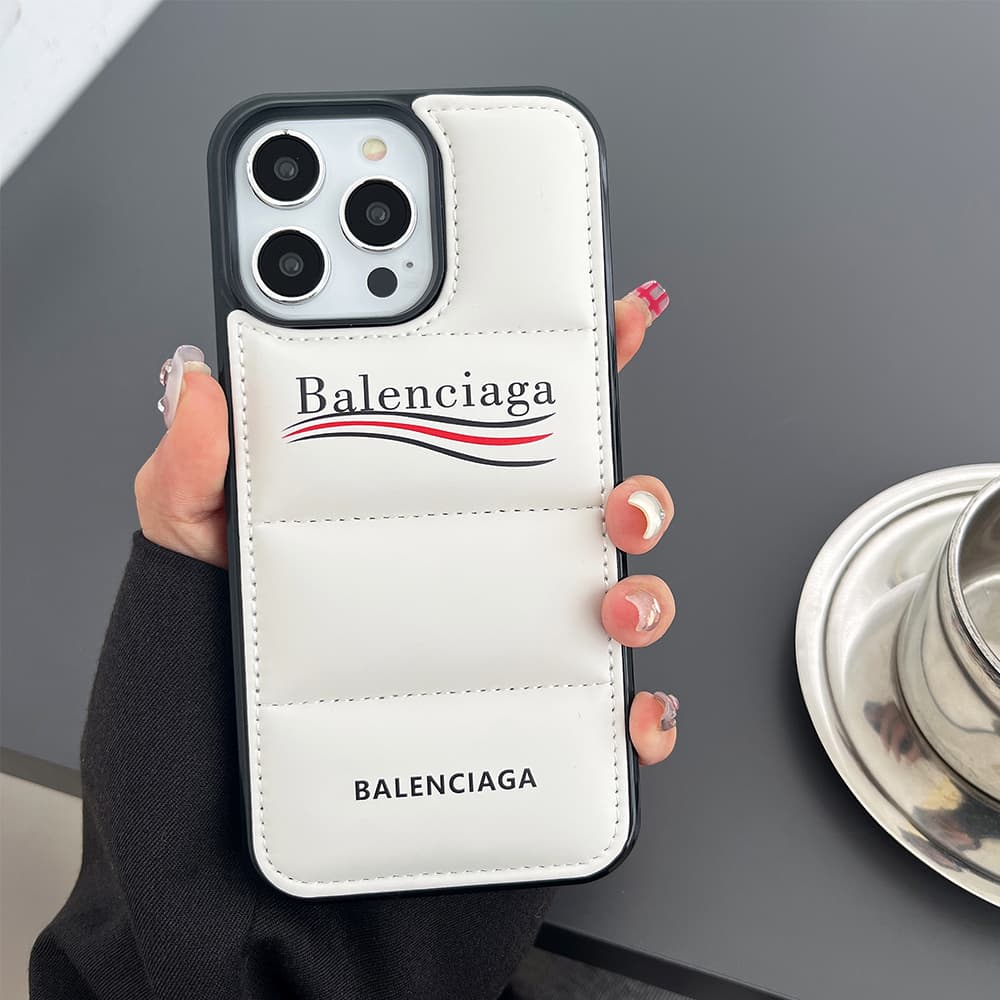 Balenciaga Puffer Quilted Logo Street-Luxe iPhone Case