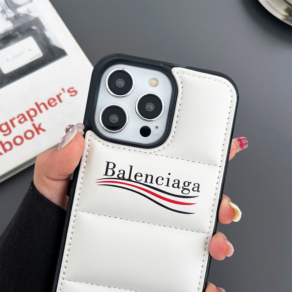 Balenciaga Puffer Quilted Logo Street-Luxe iPhone Case