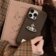 Vivienne Westwood Orb Brooch Leather Punk iPhone Case