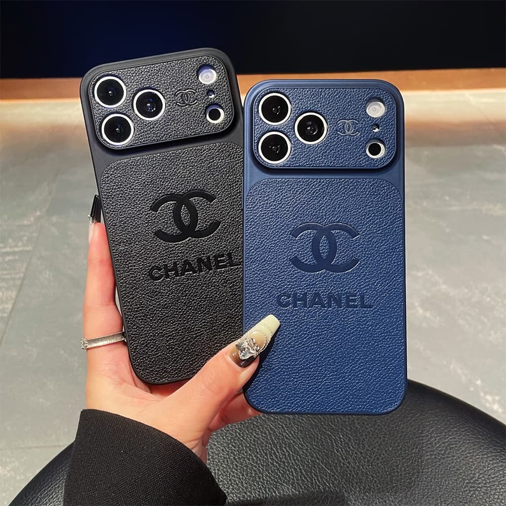 Chanel Large Window Camera Caviar Leather CC Logo iPhone Case