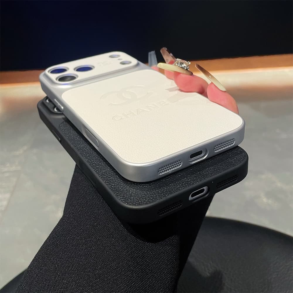 Chanel Large Window Camera Caviar Leather CC Logo iPhone Case
