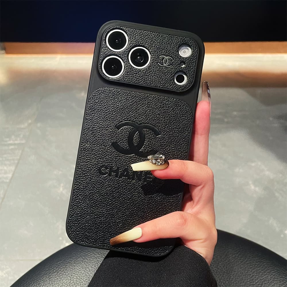 Chanel Large Window Camera Caviar Leather CC Logo iPhone Case