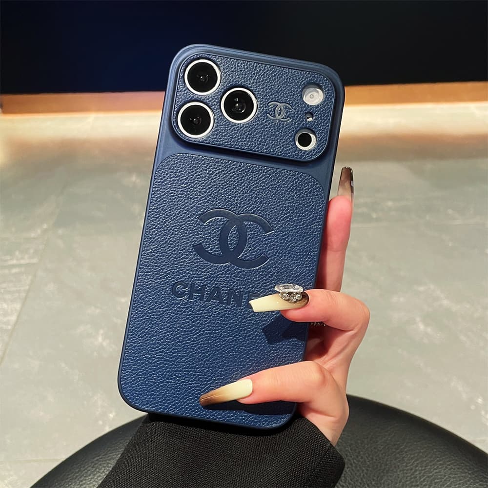 Chanel Large Window Camera Caviar Leather CC Logo iPhone Case