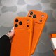 LV & Gucci Large Window Camera Orange Monogram iPhone Case