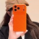 LV & Gucci Large Window Camera Orange Monogram iPhone Case