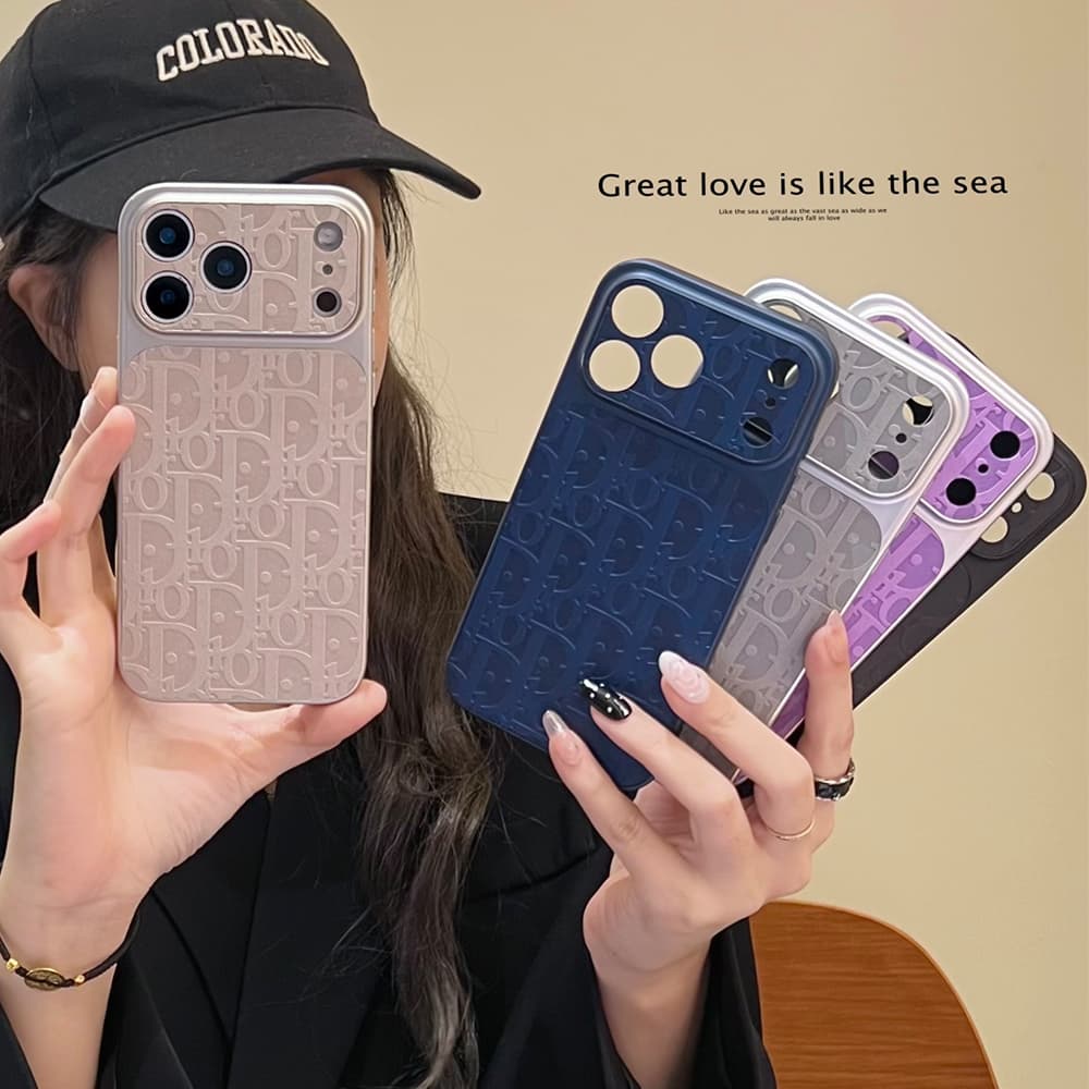 Dior Large Window Camera Oblique Embossed iPhone Case