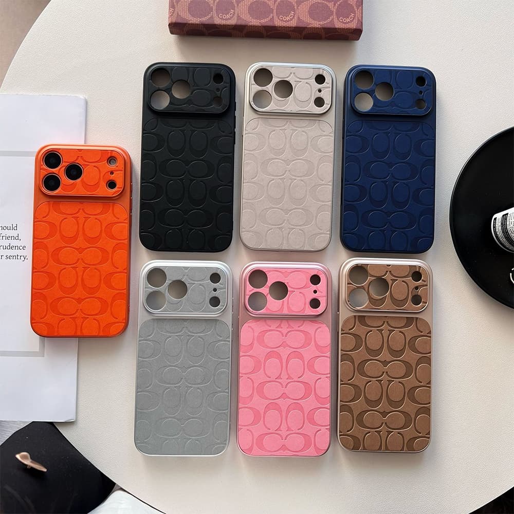 Coach Large Window Camera Signature C Embossed iPhone Case
