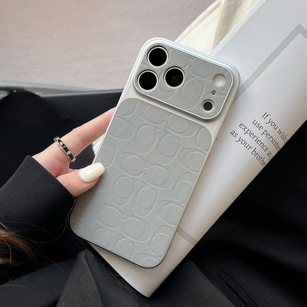Coach Large Window Camera Signature C Embossed iPhone Case