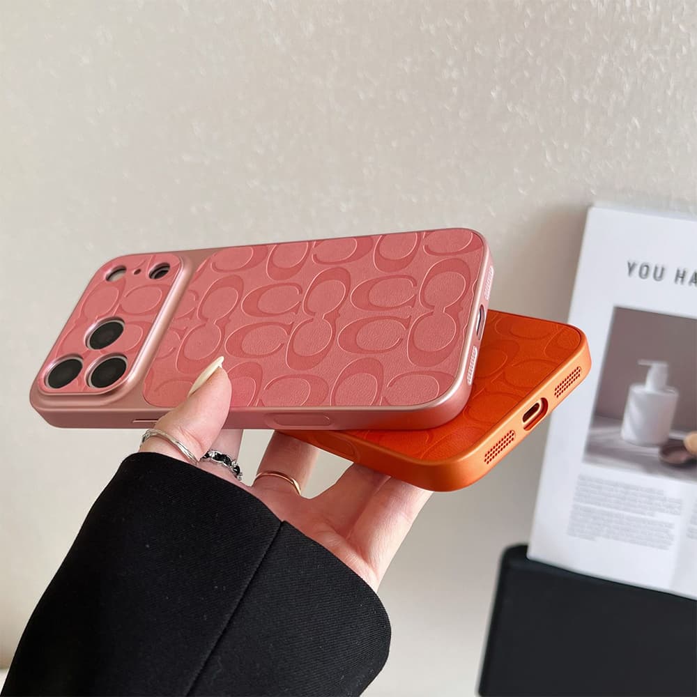 Coach Large Window Camera Signature C Embossed iPhone Case