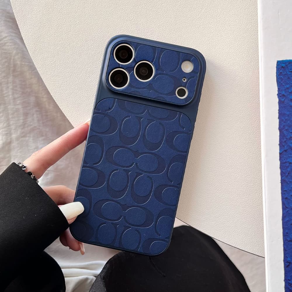 Coach Large Window Camera Signature C Embossed iPhone Case