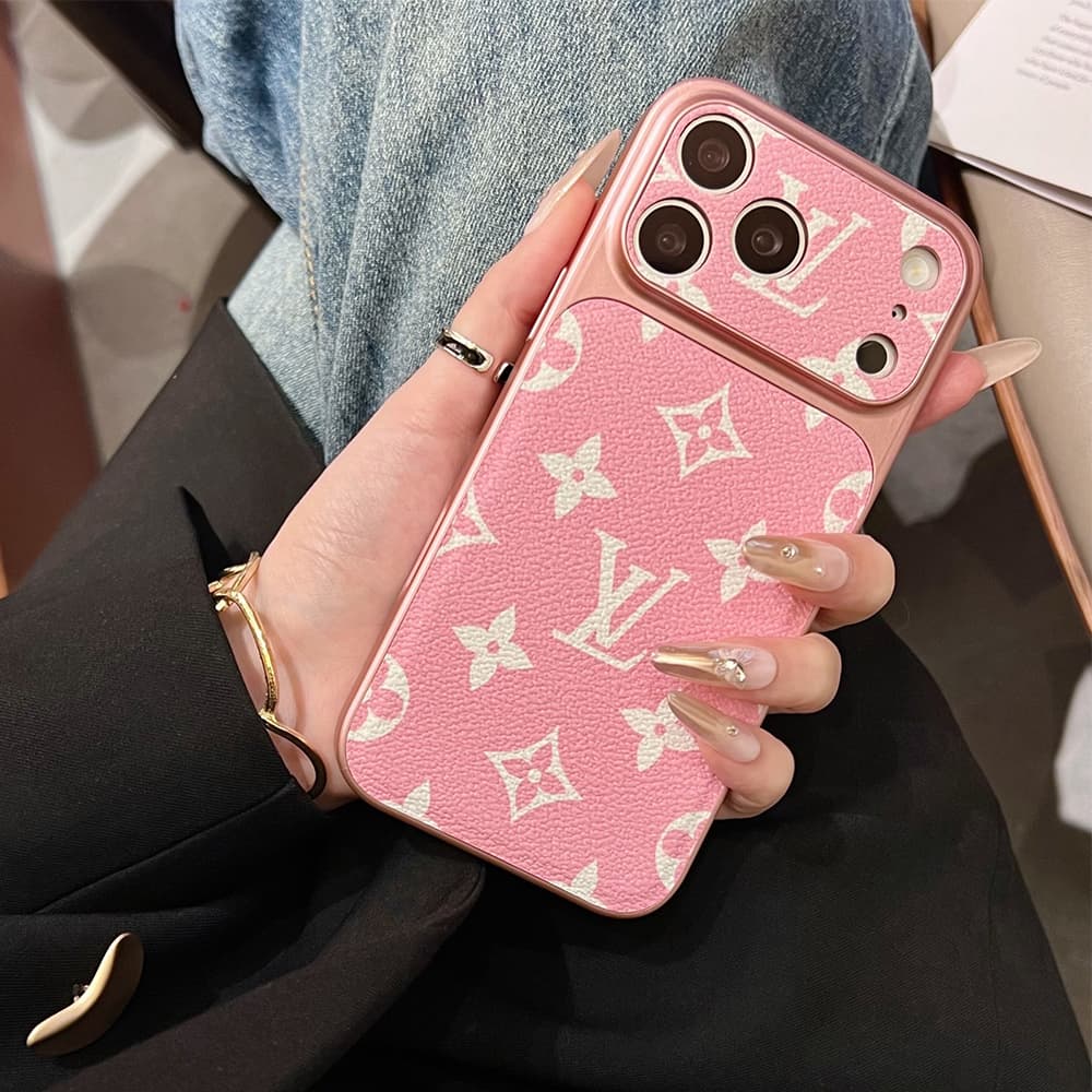 LV & Gucci Large Window Camera Monogram Print iPhone Case