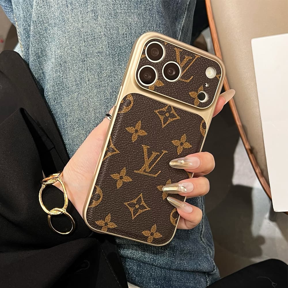 LV & Gucci Large Window Camera Monogram Print iPhone Case