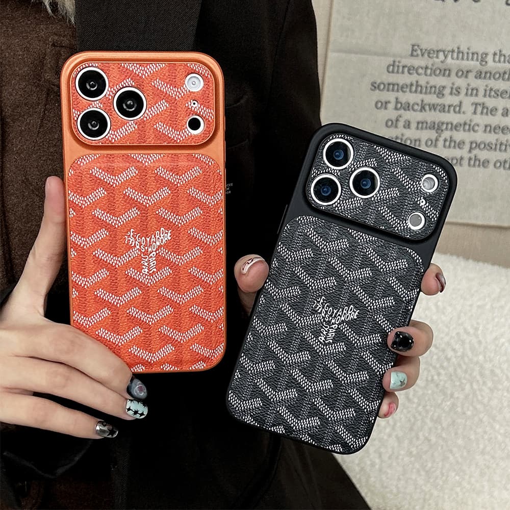 Goyard Large Window Camera Y-Pattern Print iPhone Case
