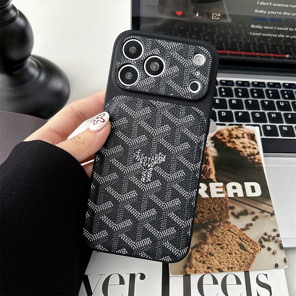 Goyard Large Window Camera Y-Pattern Print iPhone Case