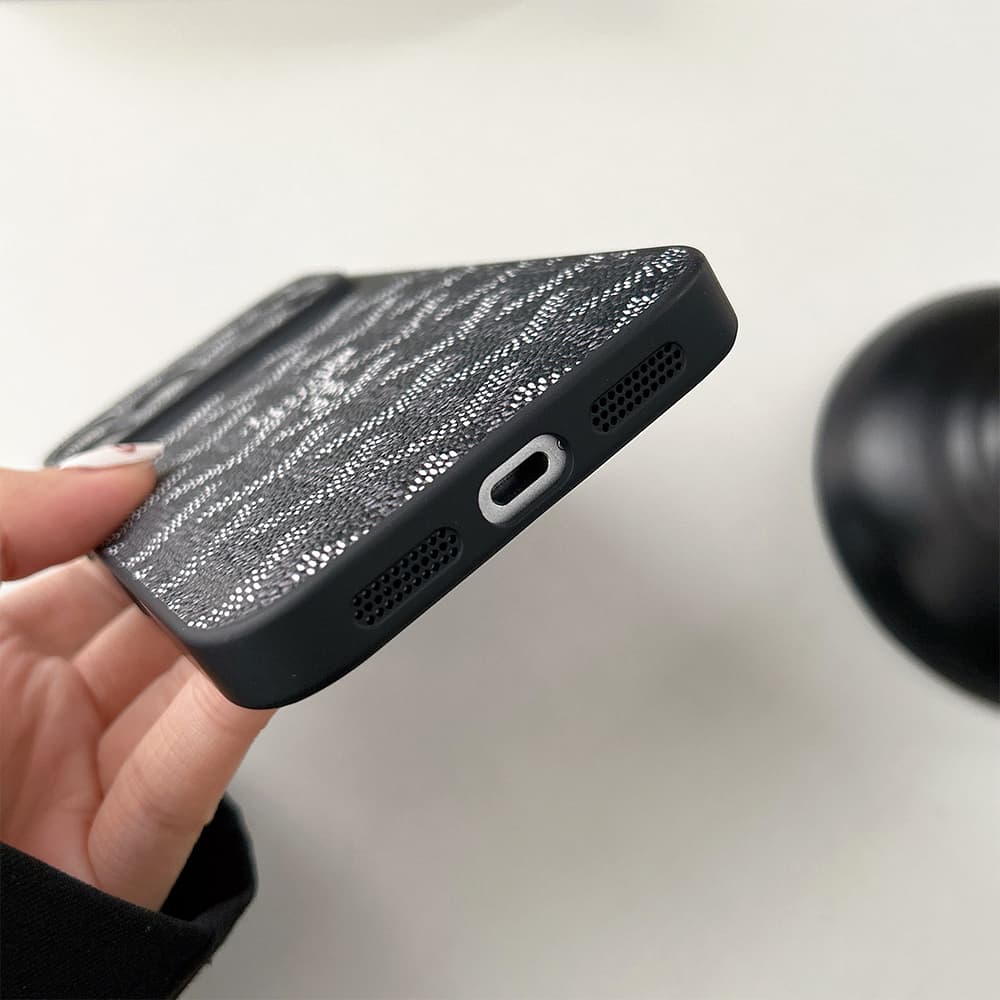 Goyard Large Window Camera Y-Pattern Print iPhone Case
