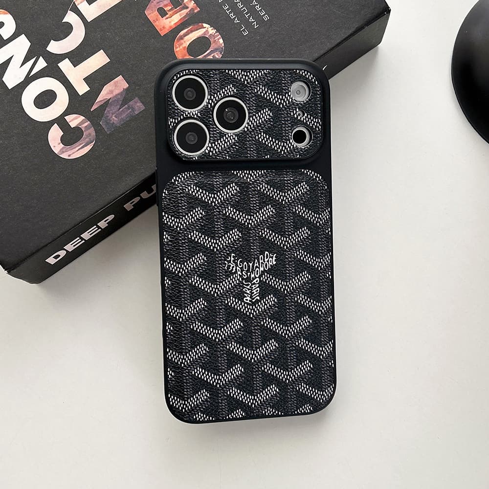 Goyard Large Window Camera Y-Pattern Print iPhone Case
