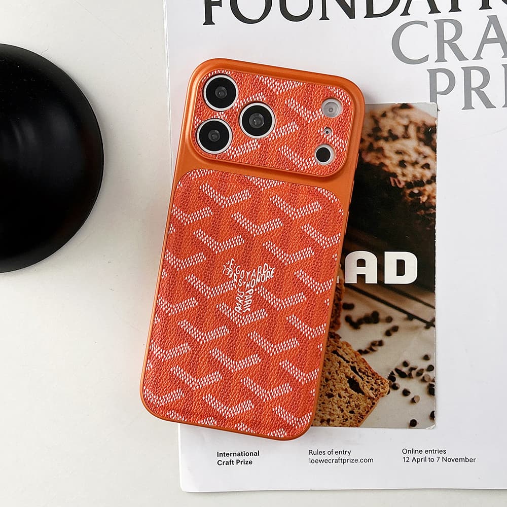 Goyard Large Window Camera Y-Pattern Print iPhone Case